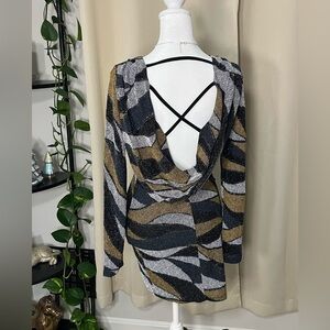 🆕 PRIVY Women’s Backless Bodycon Beaded Mini Dress